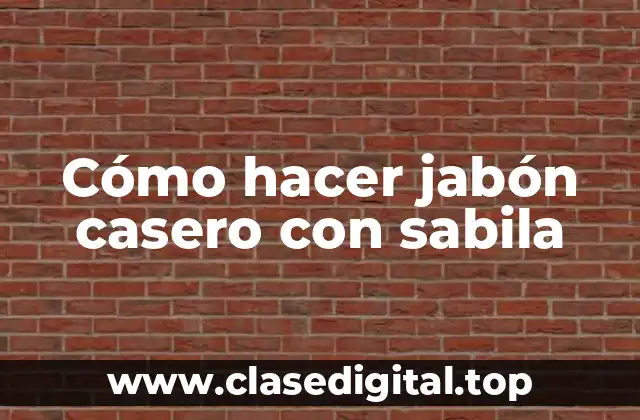 Cómo hacer jabón casero con sabila