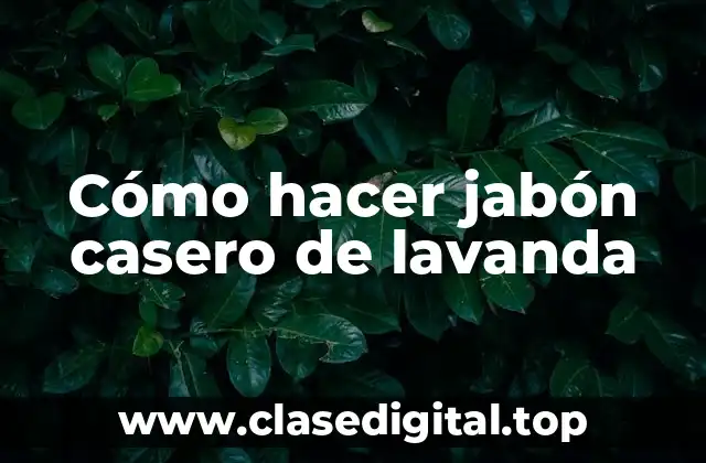 Cómo hacer jabón casero de lavanda