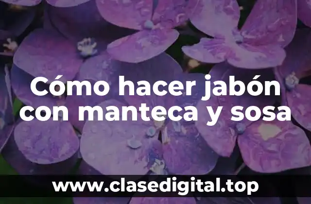 Cómo hacer jabón con manteca y sosa