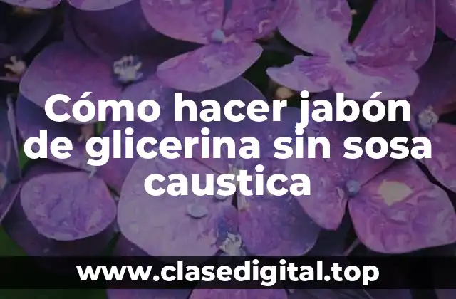 Jabón de glicerina sin sosa caustica