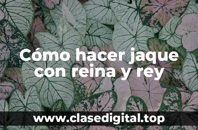 Cómo hacer jaque con reina y rey