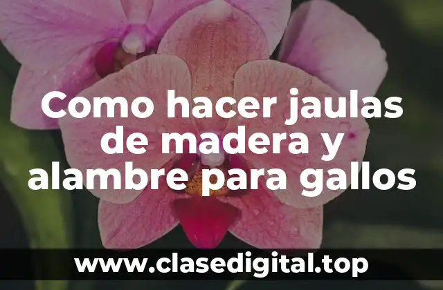 Como hacer jaulas de madera y alambre para gallos