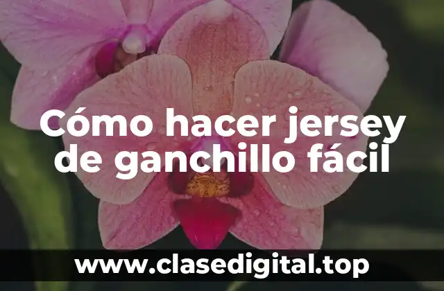Cómo hacer jersey de ganchillo fácil