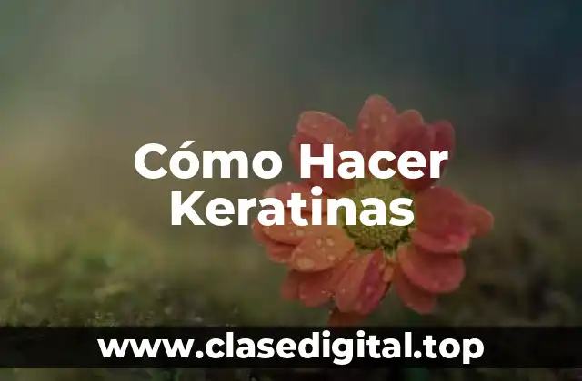 Cómo Hacer Keratinas