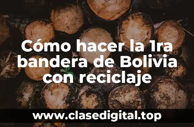 Cómo hacer la 1ra bandera de Bolivia con reciclaje