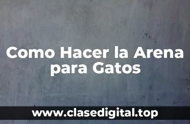 ¿Qué es la Arena para Gatos y para Qué Sirve?