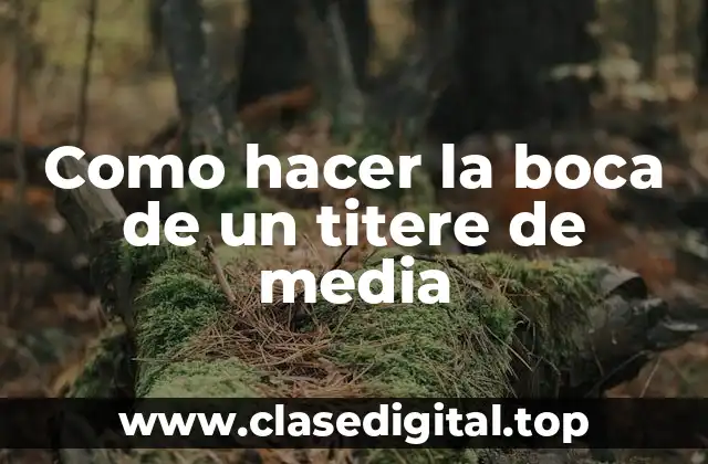 Como hacer la boca de un titere de media