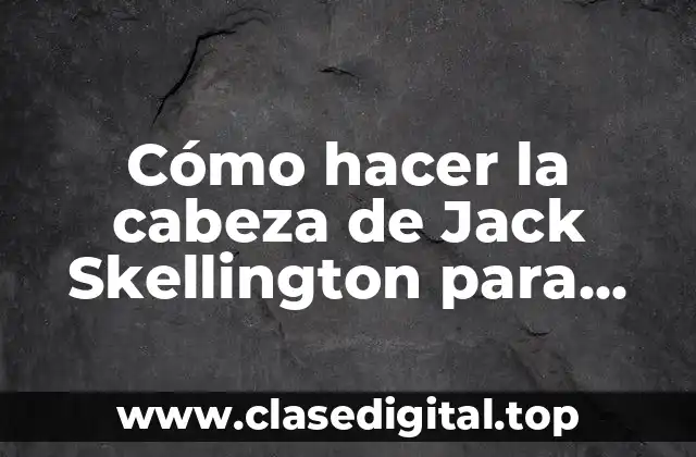 Cómo hacer la cabeza de Jack Skellington para disfraz