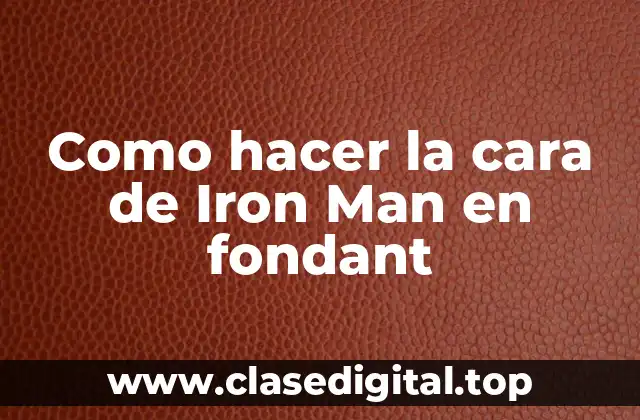 Como hacer la cara de Iron Man en fondant