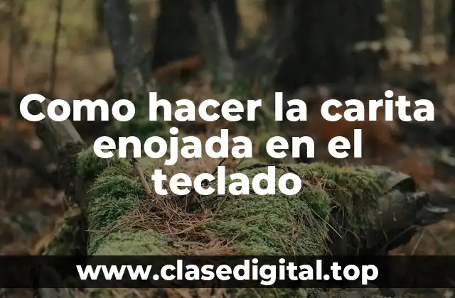 Como hacer la carita enojada en el teclado