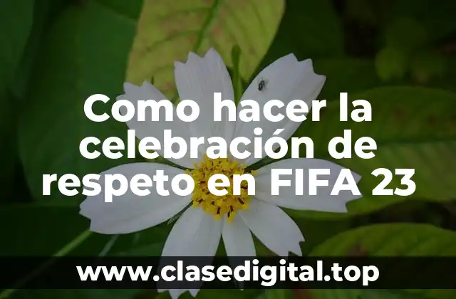 Como hacer la celebración de respeto en FIFA 23