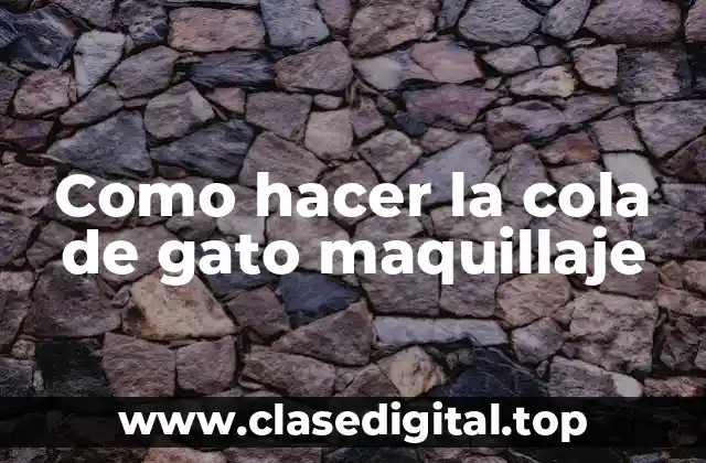 Como hacer la cola de gato maquillaje