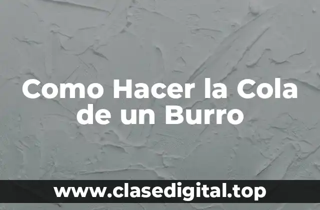 Como Hacer la Cola de un Burro