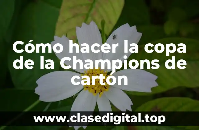 Cómo hacer la copa de la Champions de cartón