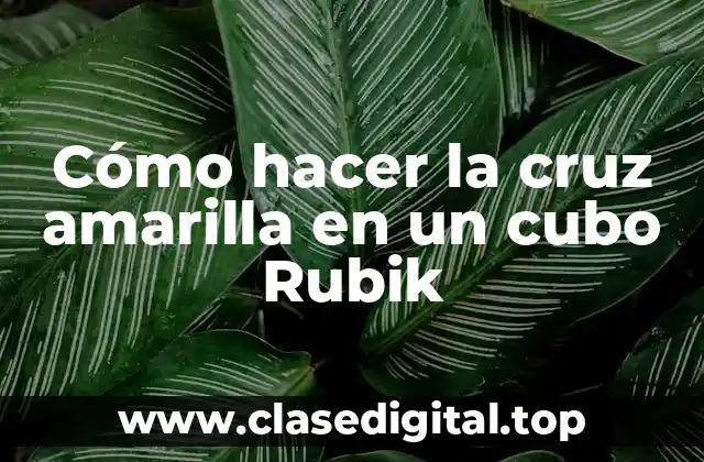 Cómo hacer la cruz amarilla en un cubo Rubik