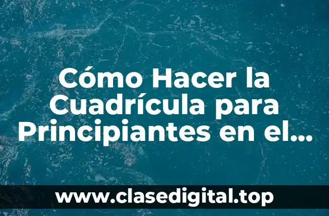 Cómo Hacer la Cuadrícula para Principiantes en el Dibujo