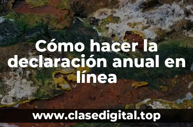 ¿Qué es la declaración anual en línea?