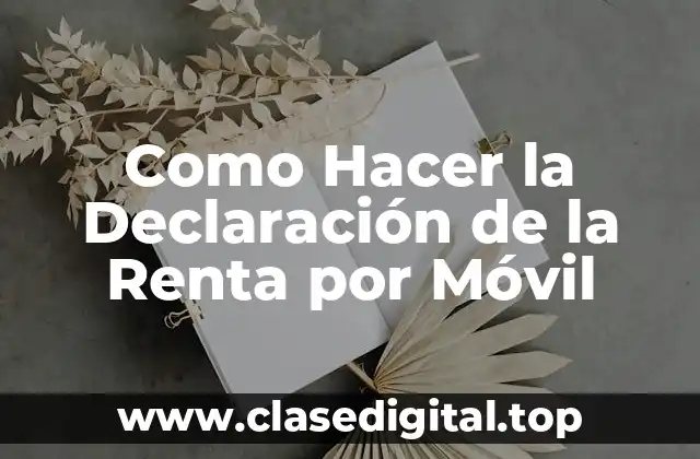 Como Hacer la Declaración de la Renta por Móvil