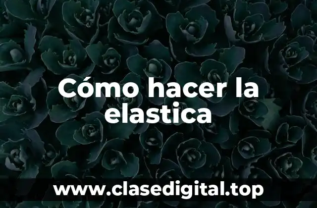 Cómo hacer la elastica