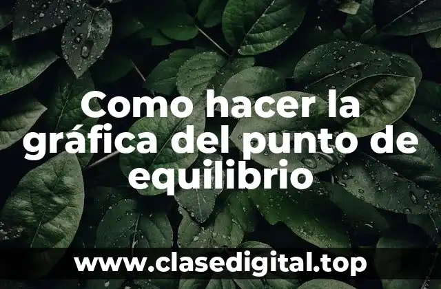 Como hacer la gráfica del punto de equilibrio