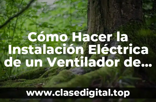 Cómo Hacer la Instalación Eléctrica de un Ventilador de Techo