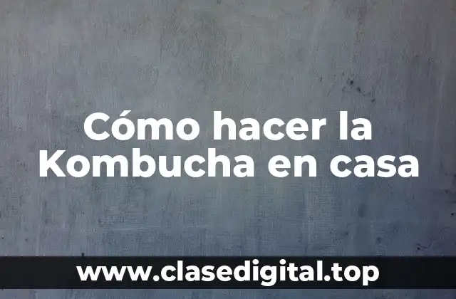 Cómo hacer la Kombucha en casa