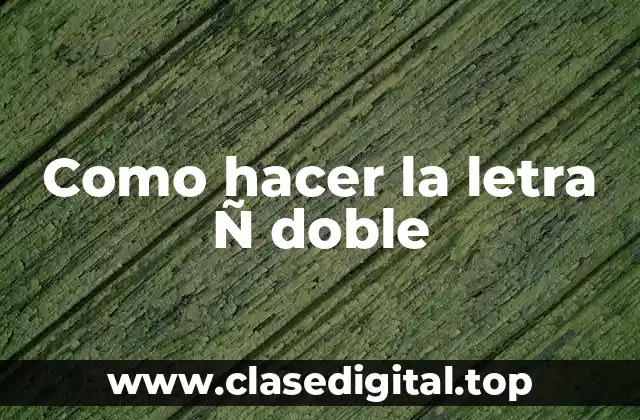 Como hacer la letra Ñ doble