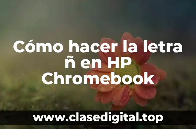 Cómo hacer la letra ñ en HP Chromebook