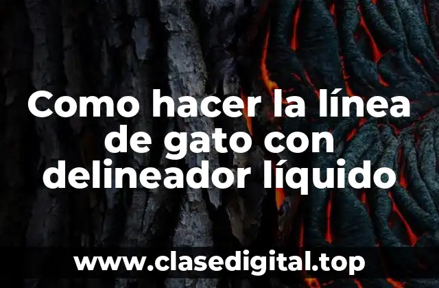 ¿Qué es un delineador líquido y cómo se utiliza para crear una línea de gato?