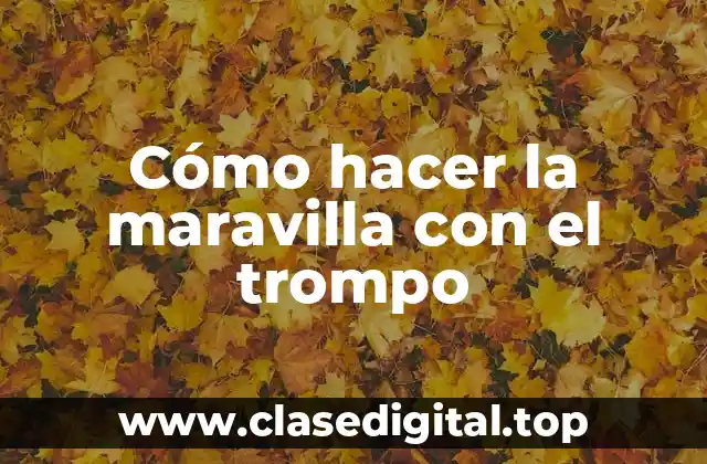 Cómo hacer la maravilla con el trompo