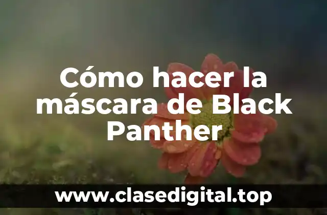 Cómo hacer la máscara de Black Panther