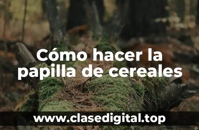 Cómo hacer la papilla de cereales