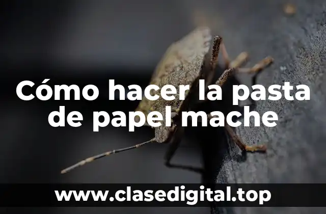Cómo hacer la pasta de papel mache