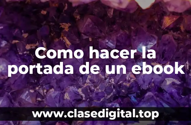 Como hacer la portada de un ebook