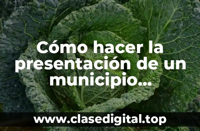 Cómo hacer la presentación de un municipio sustentable