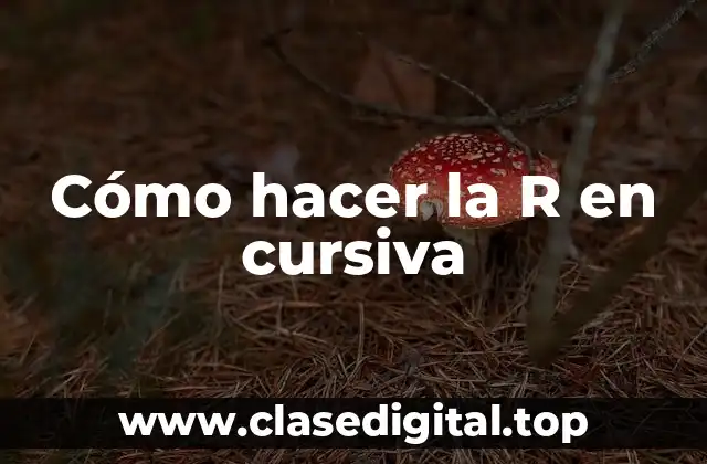 Cómo hacer la R en cursiva