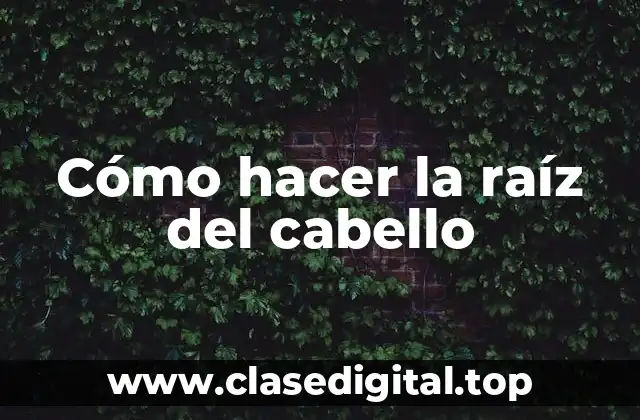 Cómo hacer la raíz del cabello