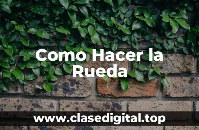 Como Hacer la Rueda