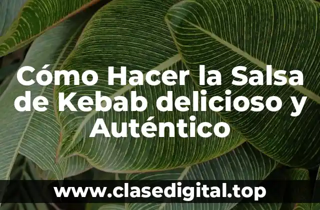 Orígenes y Variedades de la Salsa de Kebab