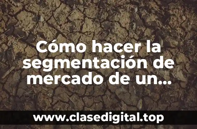 Cómo hacer la segmentación de mercado de un producto
