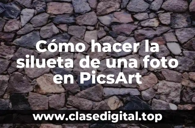 Cómo hacer la silueta de una foto en PicsArt