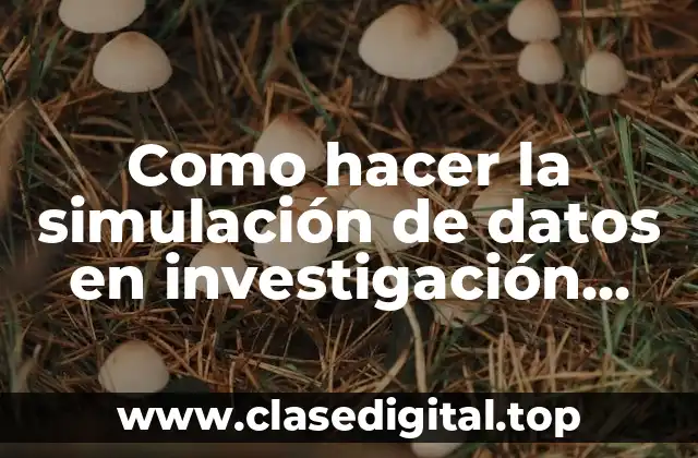 Como hacer la simulación de datos en investigación práctica en clase