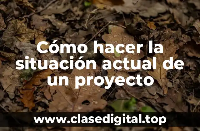 Cómo hacer la situación actual de un proyecto