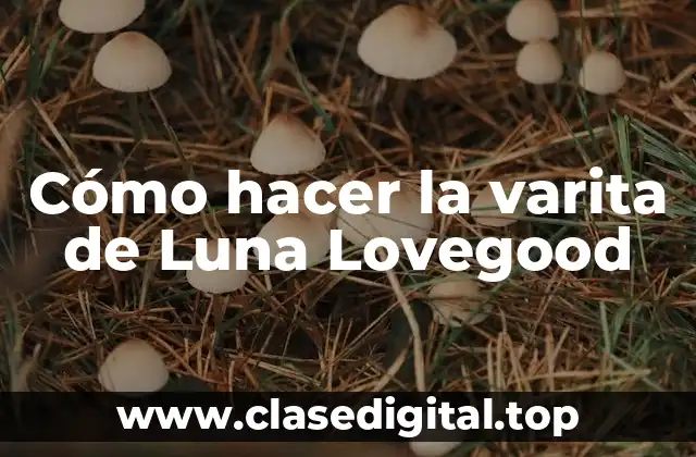 Cómo hacer la varita de Luna Lovegood