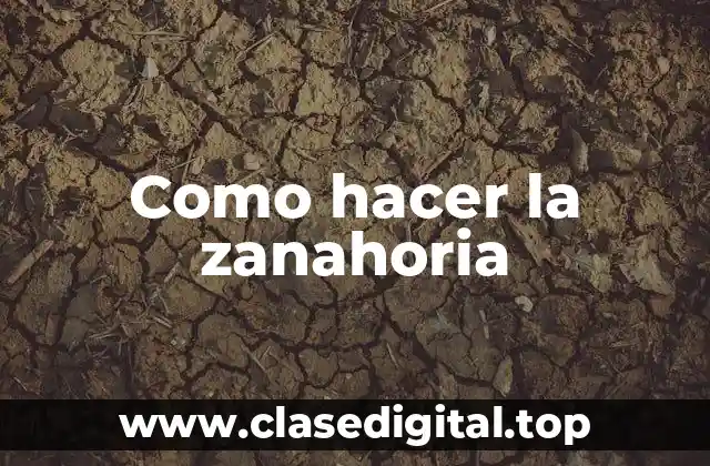 Como hacer la zanahoria