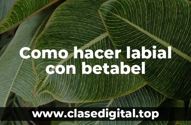 Como hacer labial con betabel