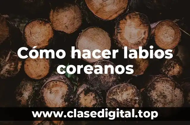 Cómo hacer labios coreanos