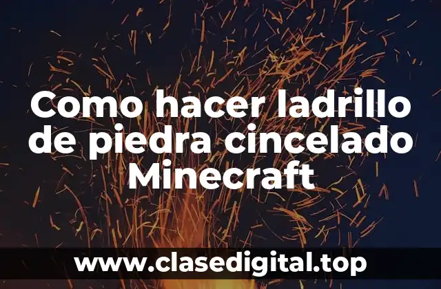 Como hacer ladrillo de piedra cincelado Minecraft