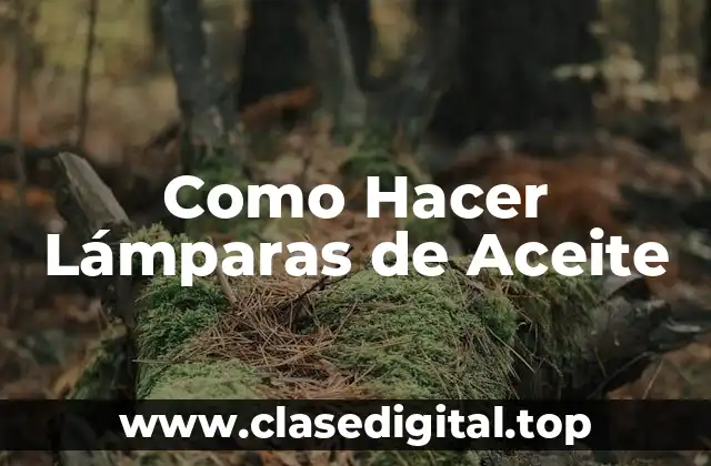 Como Hacer Lámparas de Aceite