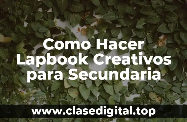 Como Hacer Lapbook Creativos para Secundaria